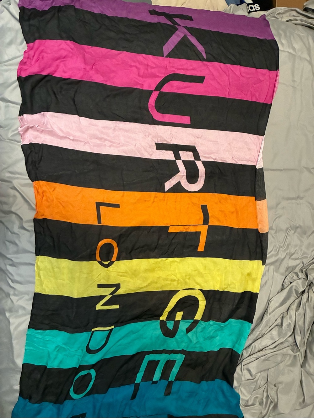 Kurt Geiger London Rainbow Colored Scarf/Wrap